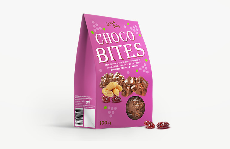 Choco Bites branding and packaging